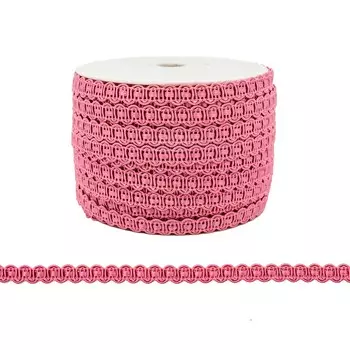 07-8021 Тесьма 8мм *40м (25 яр.розовый)