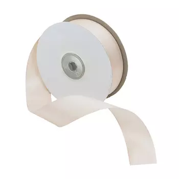 07 Лента атласная 2,5см*32,9м (8129 бежевый)