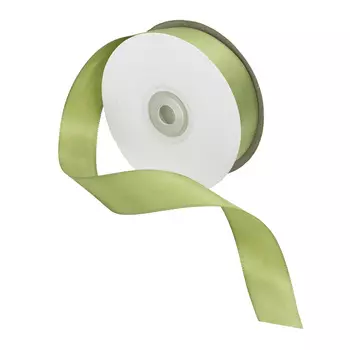 07 Лента атласная 2,5см*32,9м (8081/3143 хаки)