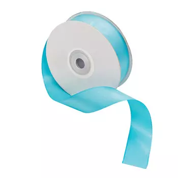 07 Лента атласная 2,5см*32,9м (8103/3152 св.бирюза)