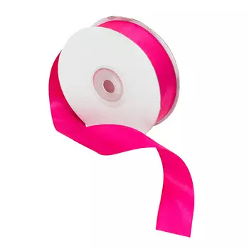 07 Лента атласная 2,5см*32,9м (8051 фуксия)