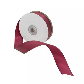 07 Лента атласная 2,5см*32,9м (8060 т. бордовый)