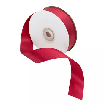 07 Лента атласная 2,5см*32,9м (8058/3092 т.малиновый)