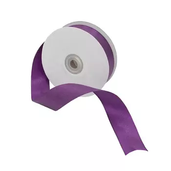 07 Лента атласная 2,5см*32,9м (8124 фиолетовый)