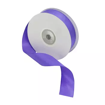 07 Лента атласная 2,5см*32,9м (8115 т. сиреневый)