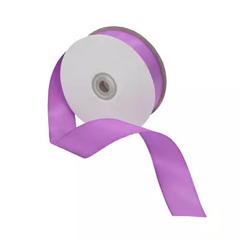 07 Лента атласная 2,5см*32,9м (8120 т.сиреневый)