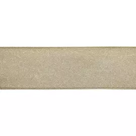 07 Лента атласная 2,5см*32,9м (8008 золотисто-бежевый)