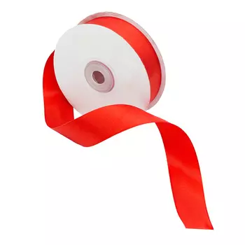 07 Лента атласная 2,5см*32,9м (8055/3095 красный)