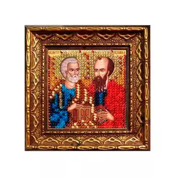 081ПМИ Набор для вышивания бисером 'Вышивальная мозаика' Икона 'Святые Апостолы Петр и Павел', 6,5*6,5 см