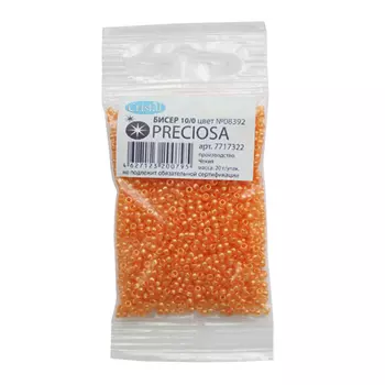 (08392) 331-19001-10/0 Бисер прозрачный с покрытием 10/0, круг.отв., 20гр Preciosa