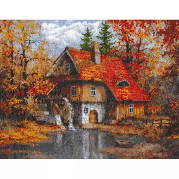 08.003 Набор для вышивания 'Палитра' 'Водяная мельница', 39х30 см