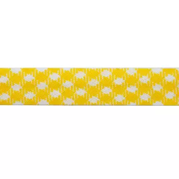 08-105 Бейка х/б 'полоски, клетка,горошек' 14мм*60м (171 желтый)