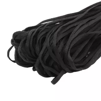 08С3494К-Г50 Шнур плоский 4мм, 93% хлопок, 7% ПЭ (005 черный)