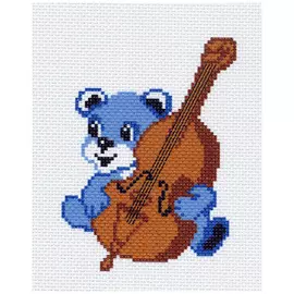 0926 Канва с рисунком Матренин посад 'Музыкант' 16*20 см (10*12 см)