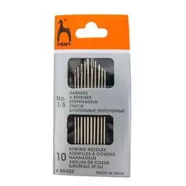 09302 Иглы ручные для штопки короткие Darners № 1-5, 10 шт PONY