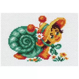 0937 Канва с рисунком Матренин посад 'Дама-улитка' 16*20 см (10*12 см)