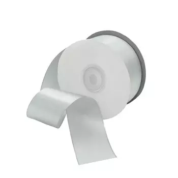 09 Лента атласная 3,8см*32,9м (8139 серебристо-серый)