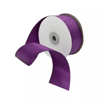 09 Лента атласная 3,8см*32,9м (8124 фиолетовый)