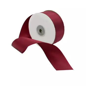 09 Лента атласная 3,8см*32,9м (8060 т. бордовый)