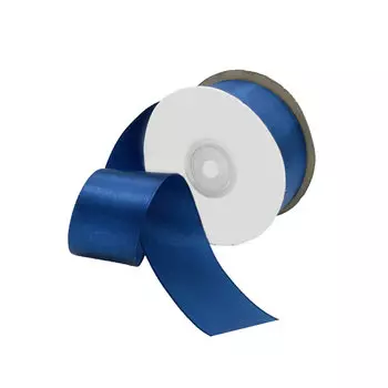 09 Лента атласная 3,8см*32,9м (8112/3165 т.синий)