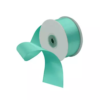 09 Лента атласная 3,8см*32,9м (8066 бирюзовый)