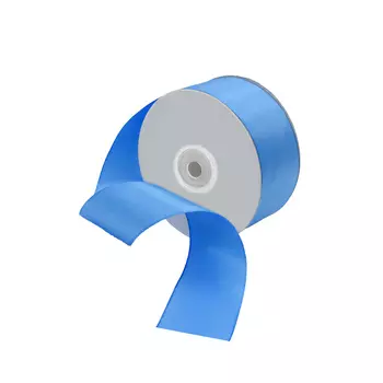 09 Лента атласная 3,8см*32,9м (8105 голубой)