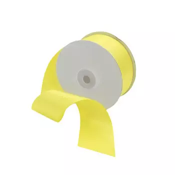 09 Лента атласная 3,8см*32,9м (8011/3014 лимонный)