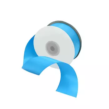 09 Лента атласная 3,8см*32,9м (8097 морская волна)