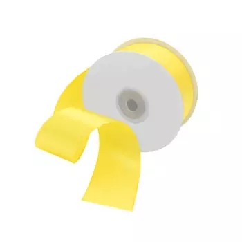 09 Лента атласная 3,8см*32,9м (8012 лимонный)