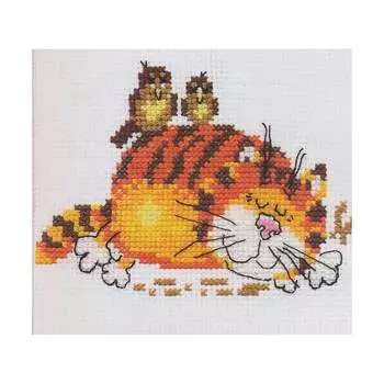 0-01 Набор для вышивания АЛИСА 'Ленивый кот' 11*9см
