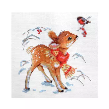 0-100 Набор для вышивания АЛИСА 'Олененок' 14*14см