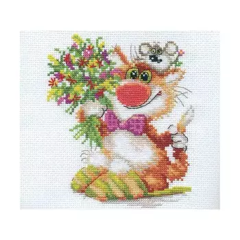 0-108 Набор для вышивания АЛИСА 'Спешим поздравить!' 13*15см