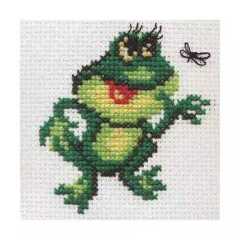 0-22 Набор для вышивания АЛИСА 'Лягушонок' 7*7см