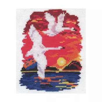 0-28 Набор для вышивания АЛИСА 'Лебеди' 11*14см