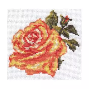 0-41 Набор для вышивания АЛИСА 'Роза' 10*10см