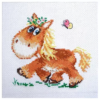 0-74 Набор для вышивания АЛИСА 'Лошадка' 13*13см