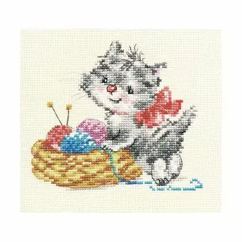 0-97 Набор для вышивания АЛИСА 'Малышка-рукодельница' 13*12см