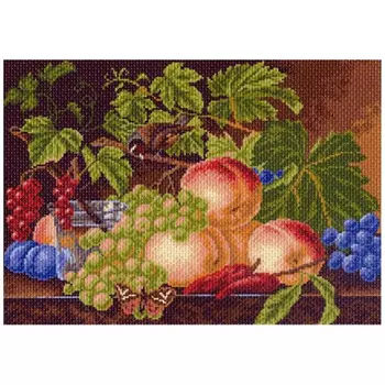 1002 Канва с рисунком 'Матренин посад' 'Воспоминание об осени', 37*49 см