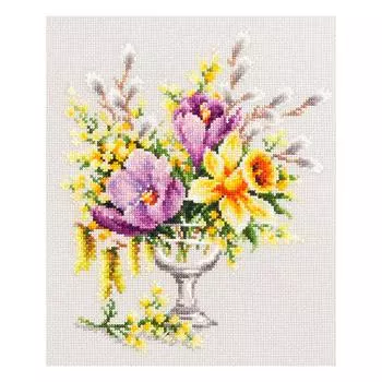100-002 Набор для вышивания Чудесная игла 'Весенний букетик' 20 х 23см