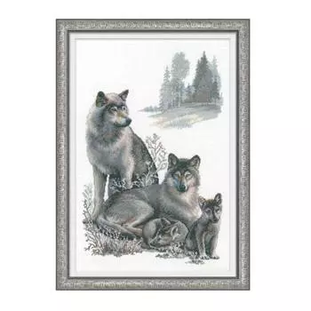 100/021 Набор для вышивания Riolis 'Волки', 40*60 см