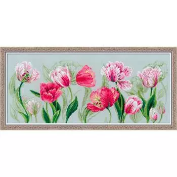 100/052 Набор для вышивания Риолис 'Весенние тюльпаны', 70*30 см