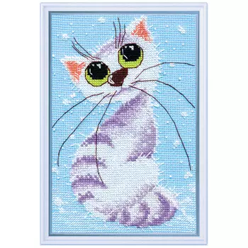 1026 Набор для вышивания ОВЕН 'Кошка-крошка-2' 12*18см