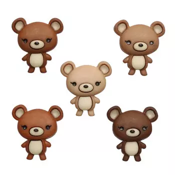 10286, Пуговицы-фигурки. Плюшевые мишки Dress It