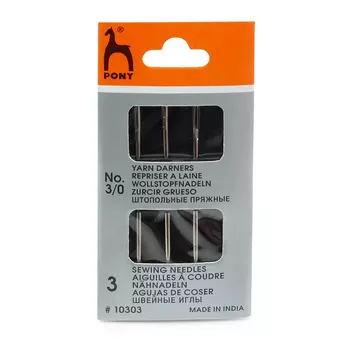 10303 Иглы ремонтные универсальные № 3/0, 3 шт PONY