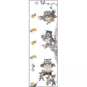 1031 Набор для вышивания Alisena ростомер 'Сова', 21*64 см