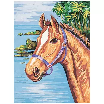 10322-CDA Канва с рисунком Collection D'Art 'Конь' 40*50 см