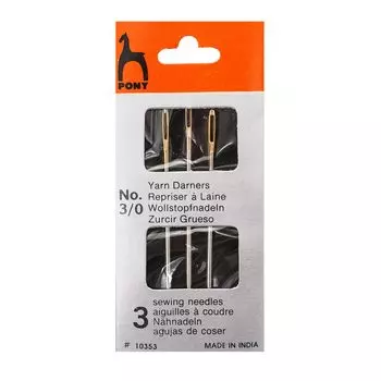 10353 Иглы ремонтные №3\0 (3 шт) PONY