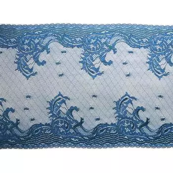 103Р Кружево эластичное 24см*10м (джинс)