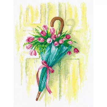 1041 Набор для вышивания ОВЕН 'Цветочное послание' 21*31см