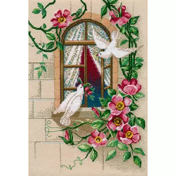 1047 Набор для вышивания ОВЕН 'На крыльях любви' 21*28см